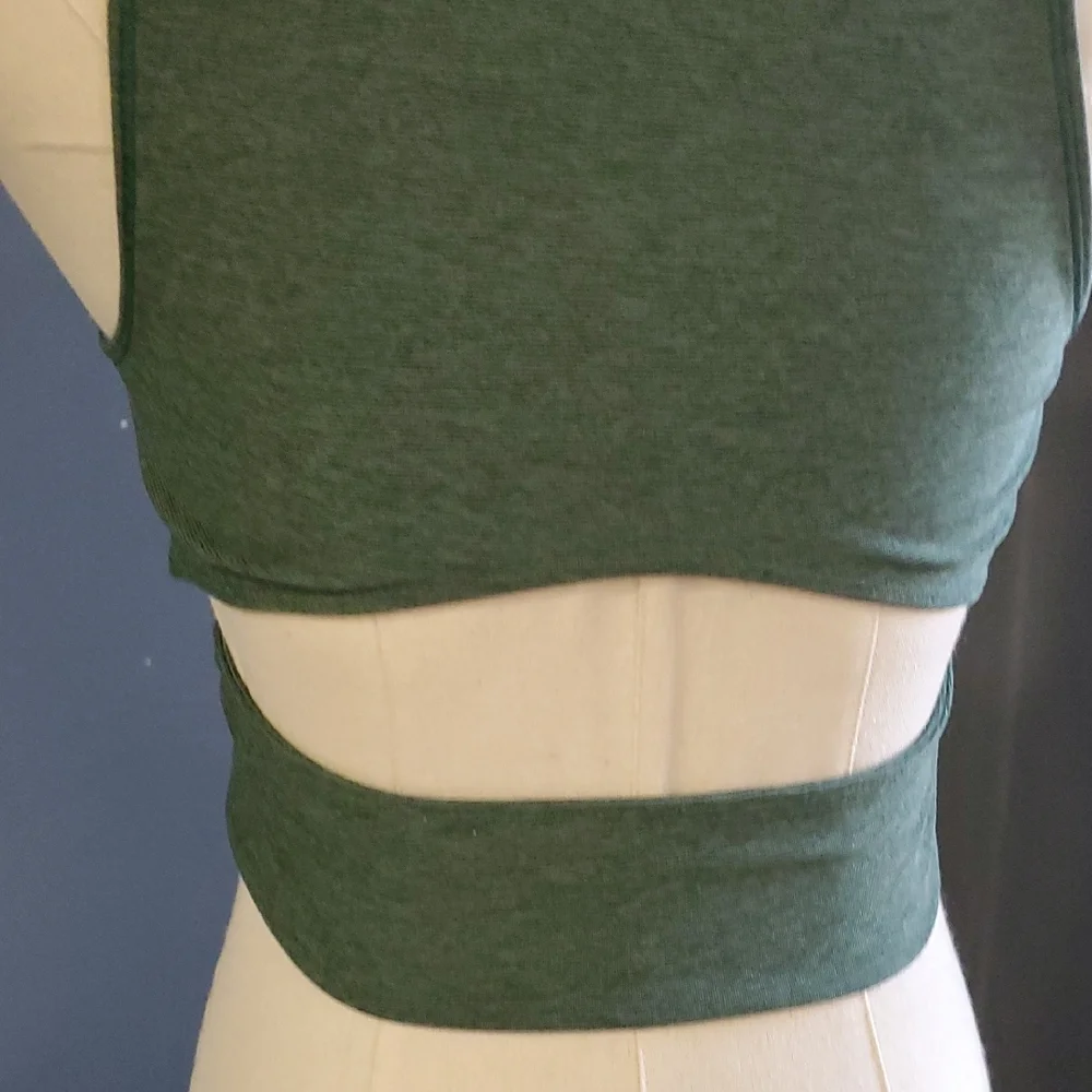 Outdoor Voices Heathered Green Sports Bra Size S